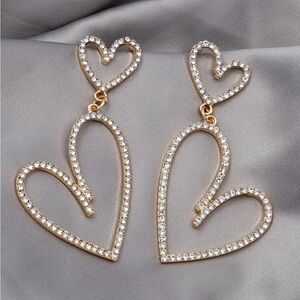House of Harlow heart earrings